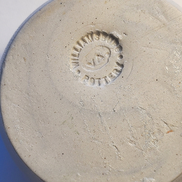 Williamsburg Salt Glaze Pottery Set of Candleholder and Small Pot - Picture 2 of 15